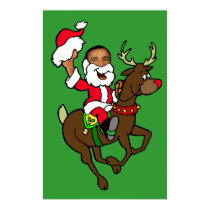 Obama Christmas Reindeer Santa Claus gifts posters by Funkart Obama Christmas Reindeer Santa Claus gifts posters