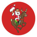 Obama Christmas Reindeer Santa Claus gifts stickers