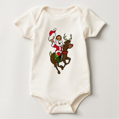 Obama Christmas Reindeer Santa Claus gifts Tshirt by Funkart