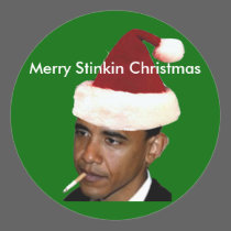 Obama Christmas Sticker(t shirt bumper anti obama) stickers