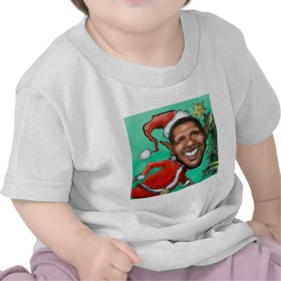 Obama Christmas T Shirts by FunGraphix