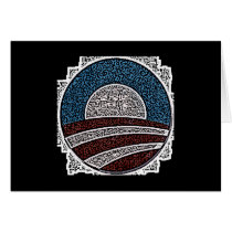 Obama Circle Greeting Cards