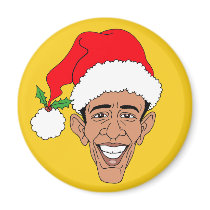 Obama Claus Fridge Magnet