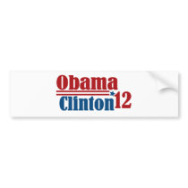 obama clinton 2012 bumper stickers