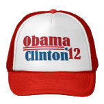 obama clinton 2012 mesh hat
