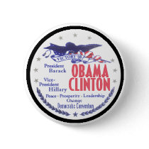 OBAMA CLINTON Pres VP Button by samappleby OBAMA CLINTON Pres VP Button