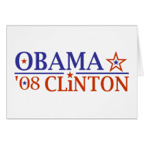 Obama Clinton Super Ticket 2008 cards by worldsfair Obama Clinton Super Ticket 2008 cards