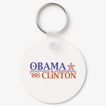 Obama Clinton Super Ticket 2008 keychains
