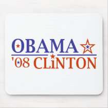 Obama Clinton Super Ticket 2008 mousepads