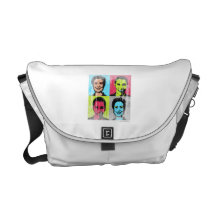 Obama Clinton Warhol Faded.png Messenger Bag