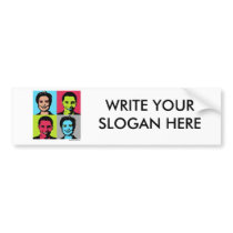 Obama Clinton Warhol.png Bumper Sticker