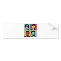 Obama Clinton Warhol.png Bumper Stickers