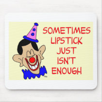 obama clown lipstick mousepads