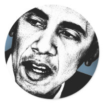 Obama copy round stickers