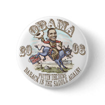 Obama Cowboy 2008 Pinback Button