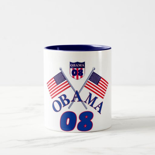 Obama Crossed flag Mug