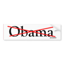 Obama Crossed Out Bumper Sticker