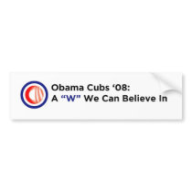 Obama Cubs Bumper Sticker bumper stickers