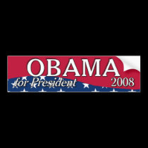 OBAMA CURVED bumper stickers
