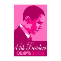 Obama Dark Pink 44th President Poster posters by cpope929 Obama Dark Pink 44th President Poster posters