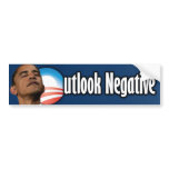 Obama Debt - Outlook Negative Bumper Stickers