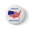 Obama Democrat flag button