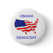 Obama Democrat flag button