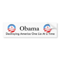 Obama Destroying America bumper stickers by No_Obot Obama Destroying America bumper stickers
