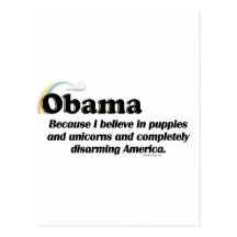 Obama Disarming America Post Card