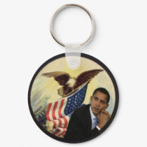 Obama Eagle Flag Keychain by elfyboy Obama Eagle Flag Keychain