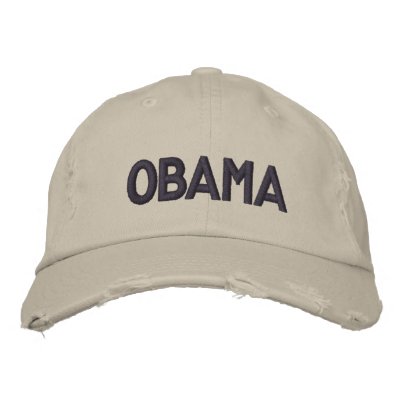 OBAMA EMBROIDERED BASEBALL CAP by Lazylaz