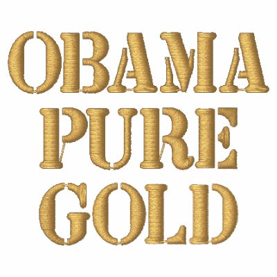 Obama Eingesticktes Hoodie - Pure Gold von Obama2012Shirt