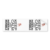 Obama Empty Chair - Remain Invisible Bumper Sticker