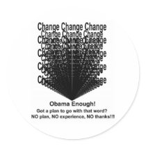 Obama enough round sticker