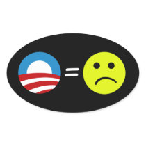 Obama Equals Frowns Stickers