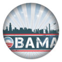 Obama Fade to Black Round Stickers by renia_rodriguez Obama Fade to Black Round Stickers