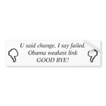 Obama failed bumper stickers