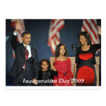 obama & Family election night  postcard