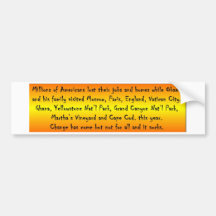 Obama Family Vacations Bumper Stickers