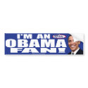 Obama Fan Bumper Sticker  bumper stickers