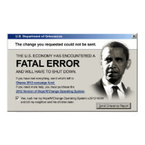 Obama - Fatal Error: Protest Poster posters by Red_Square Obama - Fatal Error: Protest Poster posters