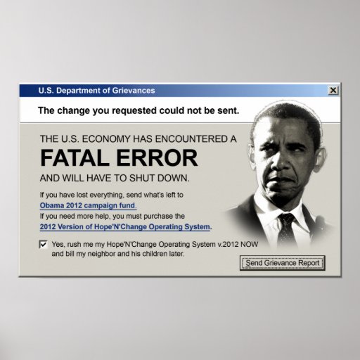 Obama - Fatal Error: Protest Poster