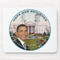 Obama FDR JFK Hope Has Returned Jan 20, 2009 mousepads by boomdiada Obama FDR JFK Hope Has Returned Jan 20, 2009 mousepads