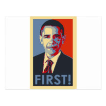 Obama "FIRST!" Postcards