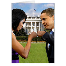 Obama Fist Bump White House card