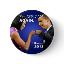 Obama Fist Bump - Yes we can, again Pin