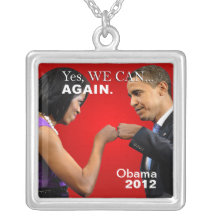 Obama Fist Bump - yes we can again Pendant