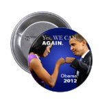 Obama Fist Bump - Yes we can, again Pin