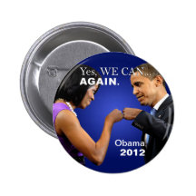 Obama Fist Bump - Yes we can, again Pin