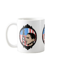 Obama Flag Frame (Old Style) Mugs